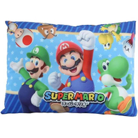 小禮堂 Super Mario 超級瑪利歐 兒童棉質枕頭 (大集合)