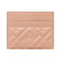 Fendi Baguette Card Case Leather with FF Motif Pink