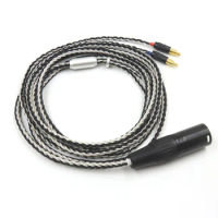 16 Core Black White Braided Upgrade Audio Cable For Audio technica ATH-AP2000Ti ATH-ES/CT ATH-AWKT AWAS WP900 ATH-ADX5000