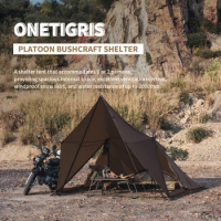 OneTigris PLATOON Camping Tents Shelter With Tent Poles 3000mm Waterproof Rated Outdoor Bushcrafting Backpacking Travel Tent