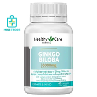 Viên uống Bổ não Ginkgo Biloba 6000mg HEALTHY CARE, 60 viên,( 6000 HC HC )