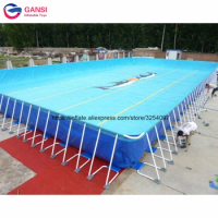 Outdoor large mobile steel frame pvc pool intex swimming pools for above ground