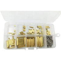 270 Piece Spacer Set M2 Female Brass Spacers Motherboard Circuit Board Spacer Threaded Body Nut and 