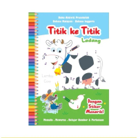 Buku Aktiviti Dwibahasa Titik ke Titik (Dot to Dot) Ladang Dengan Stiker