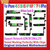 100% Original Free Icloud For IPhone 5S 6 Plus 6S Plus 7 Plus 8 Plus Motherboard Without Touch ID Logic Board Full Tested Plate