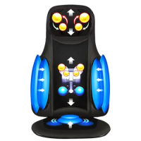 Thai Luxury Open-Back Chair Cushion Air Compression Shiatsu and Vibration Massage Mat Full Body Back Acupressure Massager