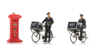 Mini 現貨 Artitec 5870052 HO規 騎自行車的郵差+信箱