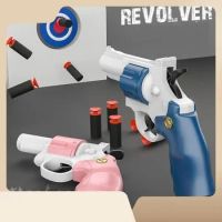 Toy Gun Revolver Pistol Manual Soft Bullet Foam Blaster Handgun Armas for Children Kids Adults Shooting Games