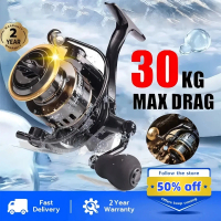 10kg Max Drag Fishing Reel HE1000 to HE7000 Heavy Duty Metal Gear Power Handle Saltwater Affordable