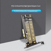 M.2คู่อะแดปเตอร์4.0 PCIe สำหรับ NVME/NGFF SSD NVMe (คีย์ M) และ SATA (คีย์ B) SSD ไปยัง PCIe X4 X8ช่