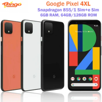 Google Pixel 4xl 4 XL 64GB/128GB ROM Original Unlocked Cellphone 6.3" Snapdragon 855 Octa Core 6GB RAM NFC 12.2MP&amp;16MP Face ID