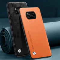 Luxury PU Leather Case For Xiaomi Poco X3 Pro Matte Back Cover Silicone Protection Phone Case For Poco X3 NFC X3Pro PocoX3 Coque