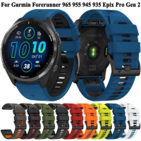 For Garmin Forerunner 965 955 945 935 Watch Strap Bands Bracelets Epix Pro Gen 2 51mm 47mm Replacement Silicone Wristband Belt
