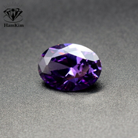 紫紅橢圓蛋形diy鋯石裸石寶石耳釘石戒指戒面鑲嵌石紫水晶色吊墜