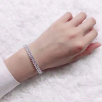 South Korea's best-selling shining Cubic Zirconia Bracelet tennis chain women's charm luxury Bracelet Wedding Party Jewelry Gift