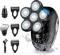 Head Shaver for Bald Men6-in-1 Electric Shaver for Bald Head 6D Wet/Dry Waterproof Mens Electric Raz