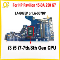 EPK50 LA-G07EP LA-G07DP for HP Pavilion 15-DA 250 G7 laptop motherboard i3 i5 i7 CPU L20373-601 L20374-601 L20369-601 L20371-601