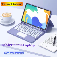 With Touchpad Keyboard Case for Samsung Galaxy Tab S9 Plus 2023 12.4 S9 11" A8 10.5 S6 Lite A7 10.4 S7 11 S8 Plus S7 FE 12.4