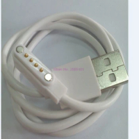 100pcs Magnetic Charging Cable USB 2.0 Male to 4 Pin Pogo Charger Cable Cord For Smart Watch GT88 G3 KW18 Y3 KW88 GT68
