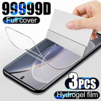 3PCS HD Hydrogel Film for Vivo X90 X80 X70 X60 X51 X50 Pro Plus Screen Protector for Vivo X80 Lite Full Cover Protective film
