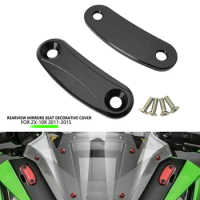 1 Pair Motorcycle Rearview Mirror Block Off Base Plates Cover Parts Fit For Kawasaki ZX10R ZX-10R 2011 2012 2013 2014 2015