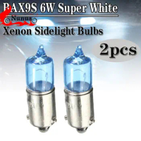 2 Pcs 6W BAX9S H6W Super White 5000K Car Auto Xenon Sidelight Bulbs Turn Signal Lamp Bulbs Car Light Source DC12V Car Styling