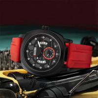 Promo  JAM TANGAN BELLEDA 9076 TALI RUBBER  JAM TANGAN MODEL BULAT