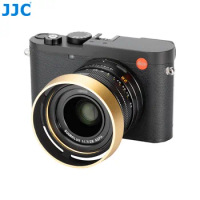 JJC Metal Lens Hood with Cap for Leica Q3 Q2 Q Digital Camera Lens Black Gold Replaces Leica Round Lens Hood Q Lens Cover