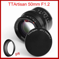 TTArtisan 50mm F1.2 Camera Lens for Fujifilm M4/3 Sony E Nikon Z Canon M SIGMA Leica L Mount APS-C Camera Lens Large Aperture MF