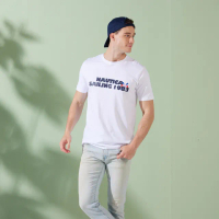 【NAUTICA】男裝 品牌LOGO簡約短袖T恤(白色)