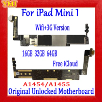 16G/32G/64G Original Unlocked Logic Board For iPad Mini 1 Mainboard A1432 Wifi and A1454/A1455 3G Version Motherobard 100% Test