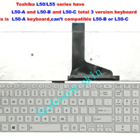 New US white No-backlit Keyboard for Toshiba Satellite L50-A L50D-A L50t-A L55-A L55D-A L55t-A L50-AT03W,L50-AC02W1