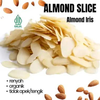 Raw Almond Sliced 50gram (Irisan Kacang Almond) - Organik - Allmond Iris Mentah