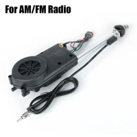 12V Car Radio Antenna Electric Automatic Telescopic Exterior Vehicle Aerials Accessories For Audio AM FM Transmitter Universal