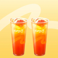 【COCO都可】大杯葡萄柚果粒茶 好禮即享券(2杯1組)