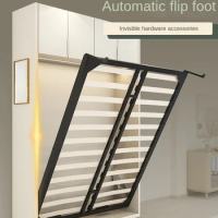 Side Flip Hidden Bed Wall Invisible Bed Hardware Accessories Wardrobe Integrated Lower Flip Murphy Bed Folding