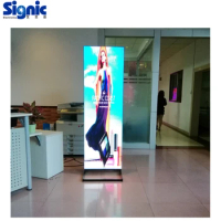 Indoor Video Advertising Floor Standing Digital Poster Screen WIFI/3G/ 4G Control Led Mirror Poster Display Cabinet