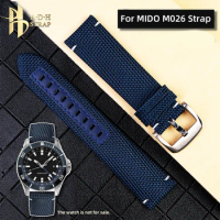High Quality Nylon Watch Accessories For Mido M026.629 Watch Strap Tissot Black Knight T125617A T116 Bracelet 22mm Pin Buckle