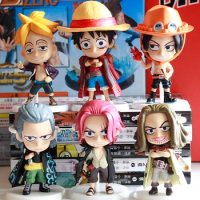6 Styles Red Haired Pirate Crew Anime ONE PIECE Action Figure Marco Beckman Luffy Ace Yasoppu PVC Model Toy Gift