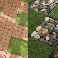 【Meric Garden】仿真草皮可移動拼接地板/卡扣地板/排水踏板_6入/組(草皮 人造草皮 裝飾 裝潢)