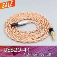 4 Core 1.7mm Litz HiFi-OFC Earphone Braided Cable For Audio Technica ATH-M50x ATH-M40x ATH-M70x ATH-M60x LN008102