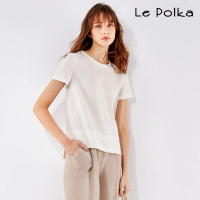 【Le Polka】極簡設計質感方形上衣-女
