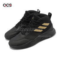 adidas 籃球鞋 Ownthegame 男鞋 黑 金 基本款 實戰 高筒 海外限定 愛迪達 FW4562