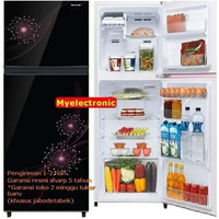 KULKAS SHARP SJ 237 MG DP/DB 2 PINTU XTRA BIG FREEZER 187 LITER 59 WATT STD UNIT
