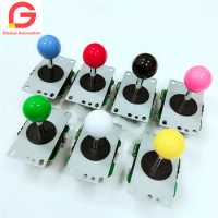 Copy Sanwa-8Way Joystick with Circuit Board for Arcade Game Console, High Quality, Multi Color, Red, Blue, Yellow, Green, 5Pin,