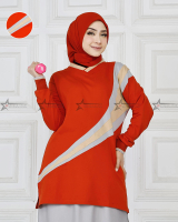 Atasan Baju Olahraga Senam Tunik Muslimah / Kaos Olahraga Tunik Senam Wanita