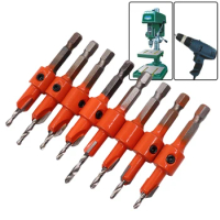 Woodworking Hex Shank Countersink Drill Bit Salad Drill Step Drill Bit Alloy Steel For Woodworking Drilling Power Tools Parts
