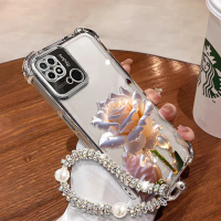 Case HP khusus untuk Xiaomi Poco C40,Bunga Kristal Lapis Chrome Anti Jatuh - Desain Premium & Kreati