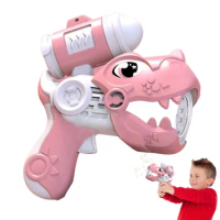 Dinosaur Bubble Guns For Kids Handheld Bubbles Maker Machine Game Toy Leak-proof Bubble Maker Guns LED Lights For Kids Toddlers