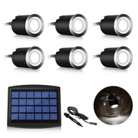 68pcs LED Deck Lighst Solar Powered 12V Underground Lights Recessed Stair Floor Lamps Waterproof IP67 Landscape Garden Lighting